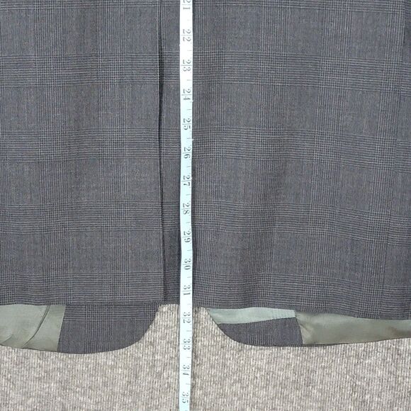 Vintage Tommy Hilfiger Blazer Mens 43R Gray Plaid Wool USA Made Jacket ACTWU - Picture 7 of 16